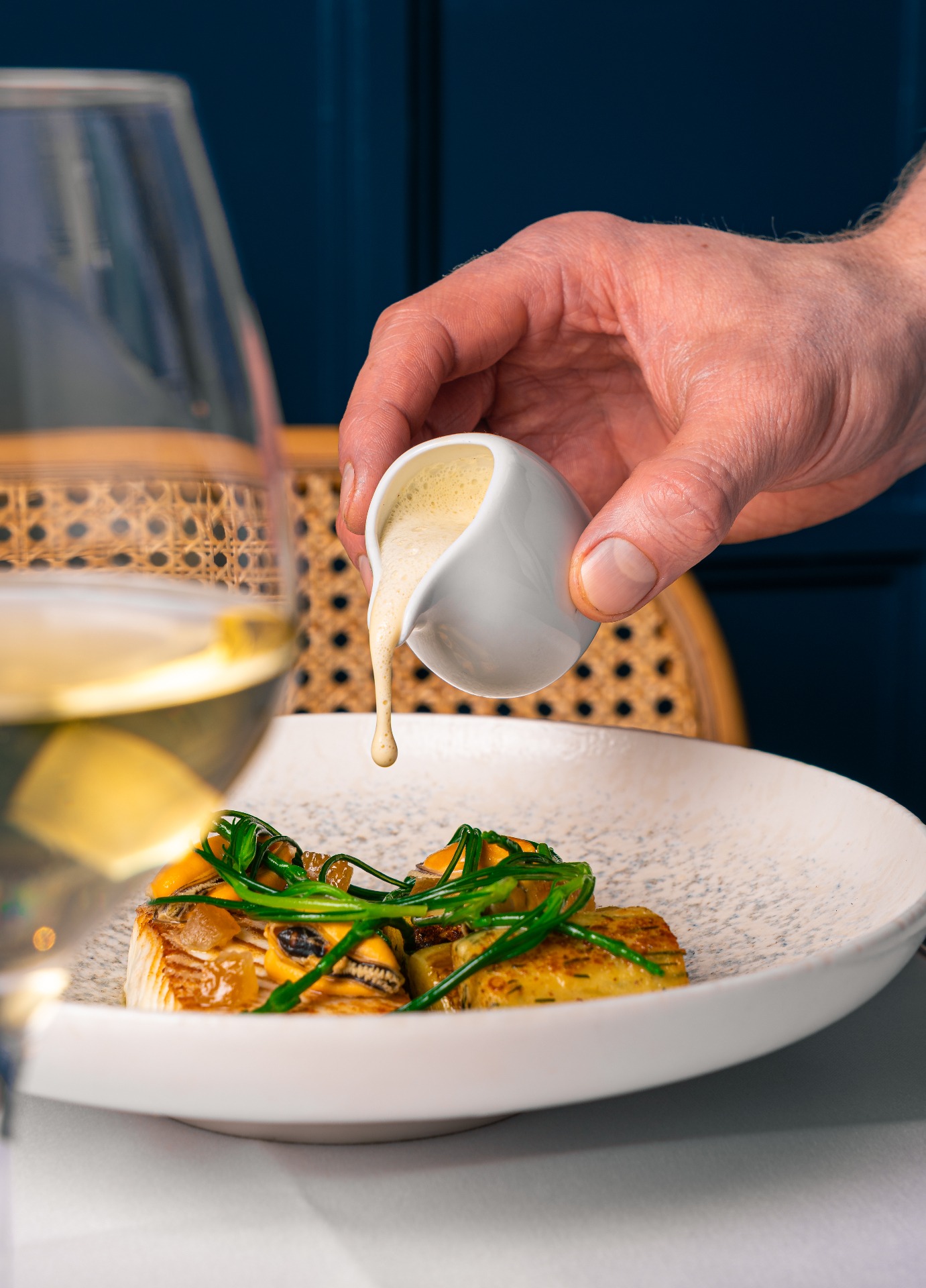 Hospitality marketing partnership — plated dish at French Table